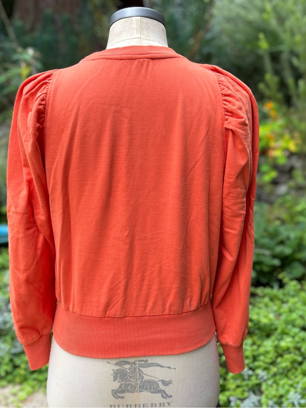 Anthropologie Orange Embroidered Sweatshirt - Picture 2 of 4